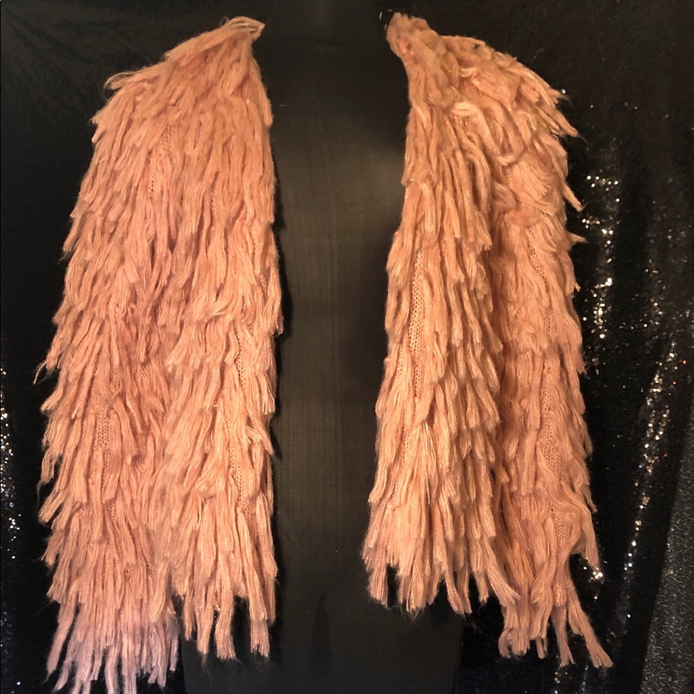 Shaggy knit cardigan (Blush) - Picture 2 of 2